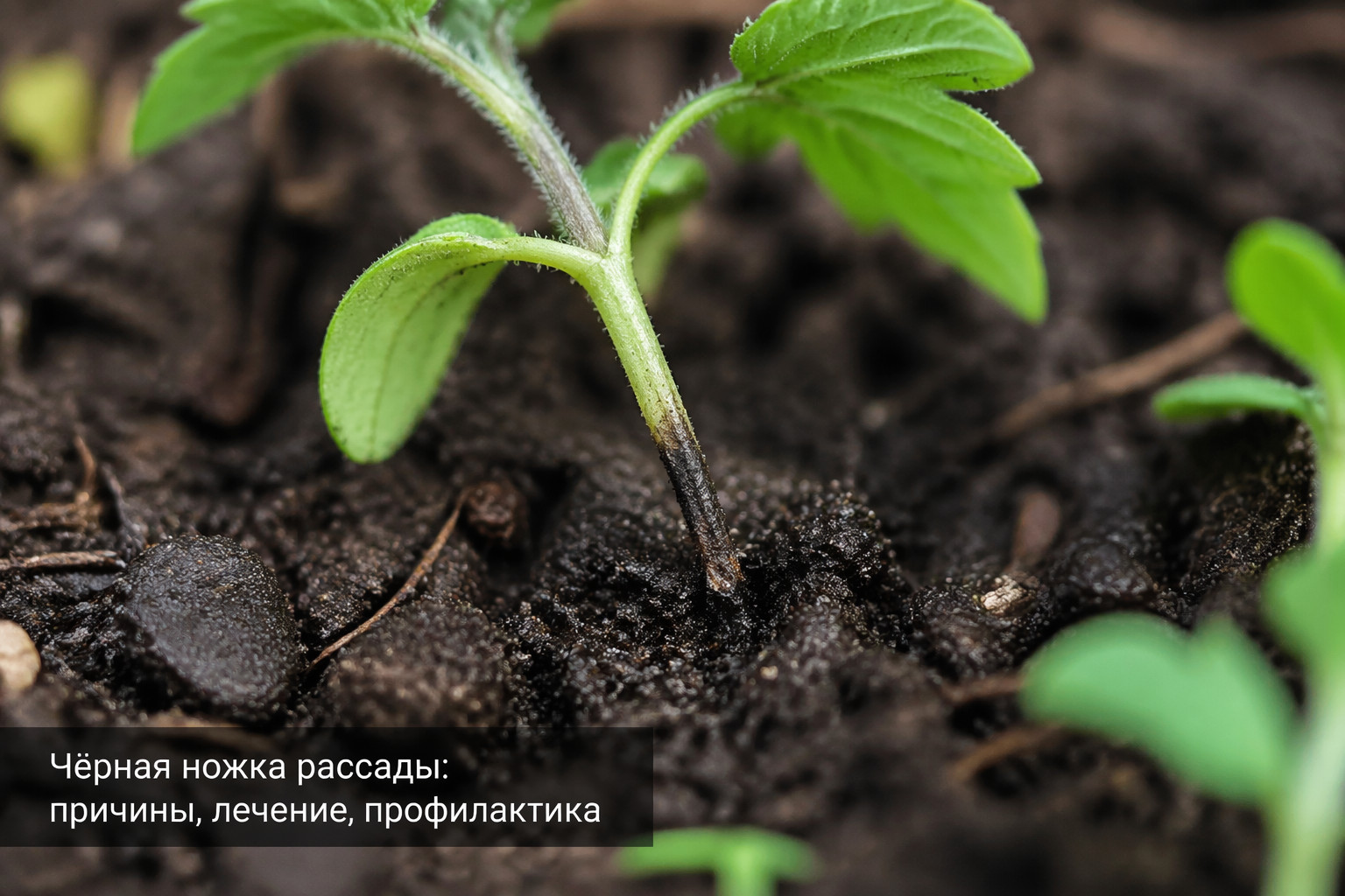 Чёрная ножка рассады: причины, лечение, профилактика
