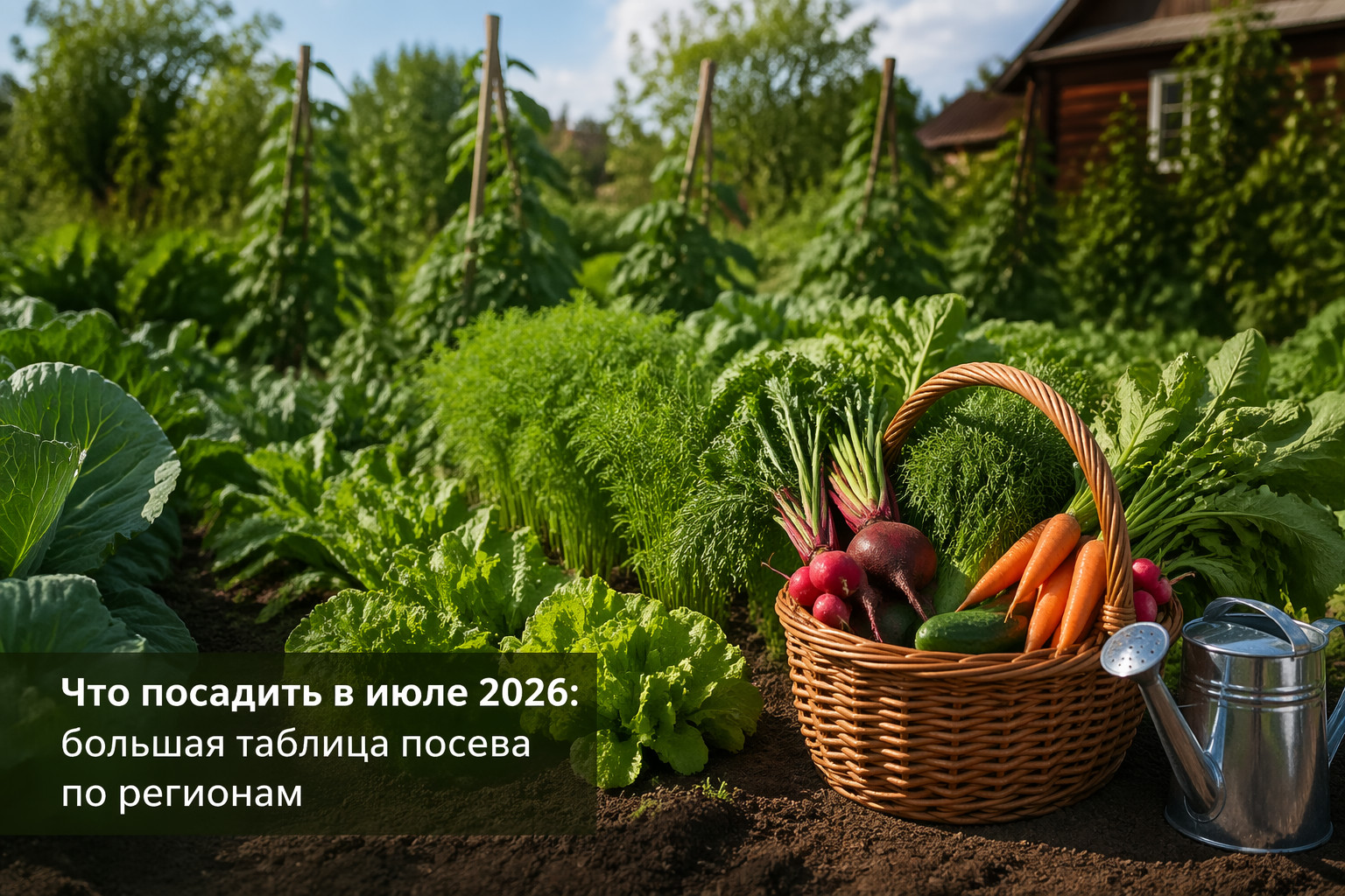 Что посадить в июле 2026: большая таблица посева по регионам