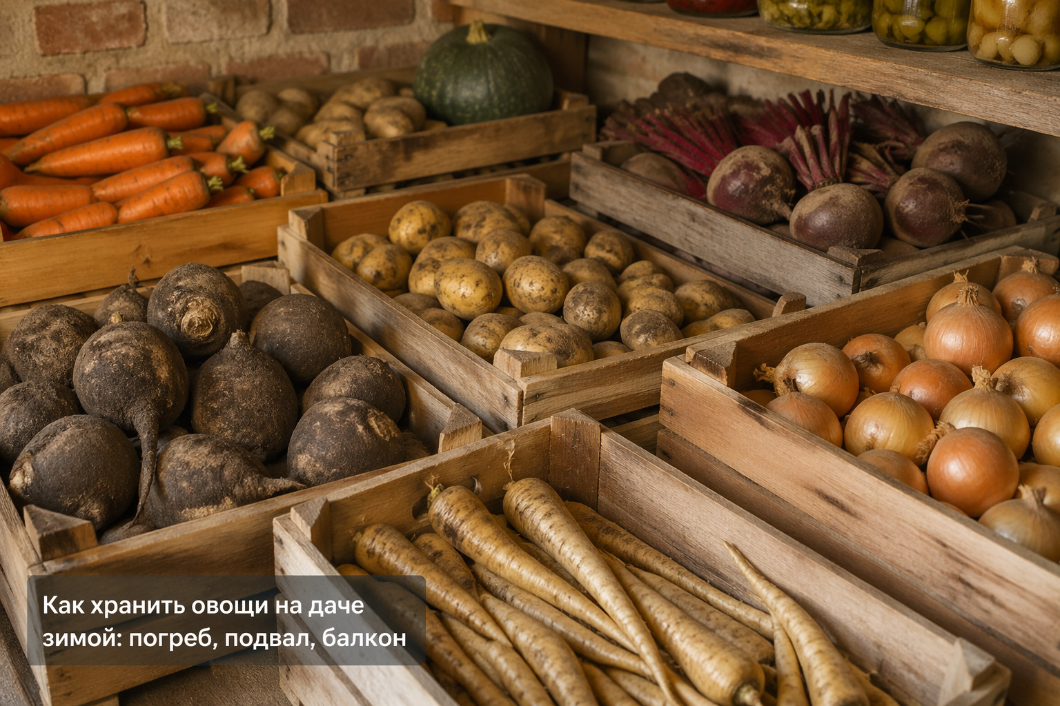 Как хранить овощи на даче зимой: погреб, подвал, балкон