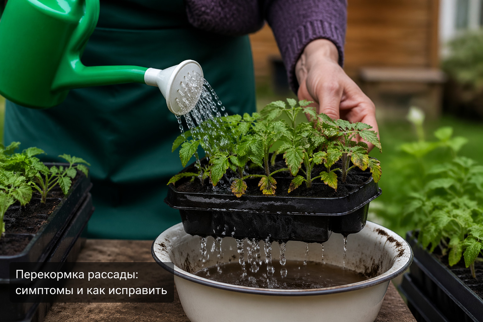 Перекормка рассады: симптомы и как исправить