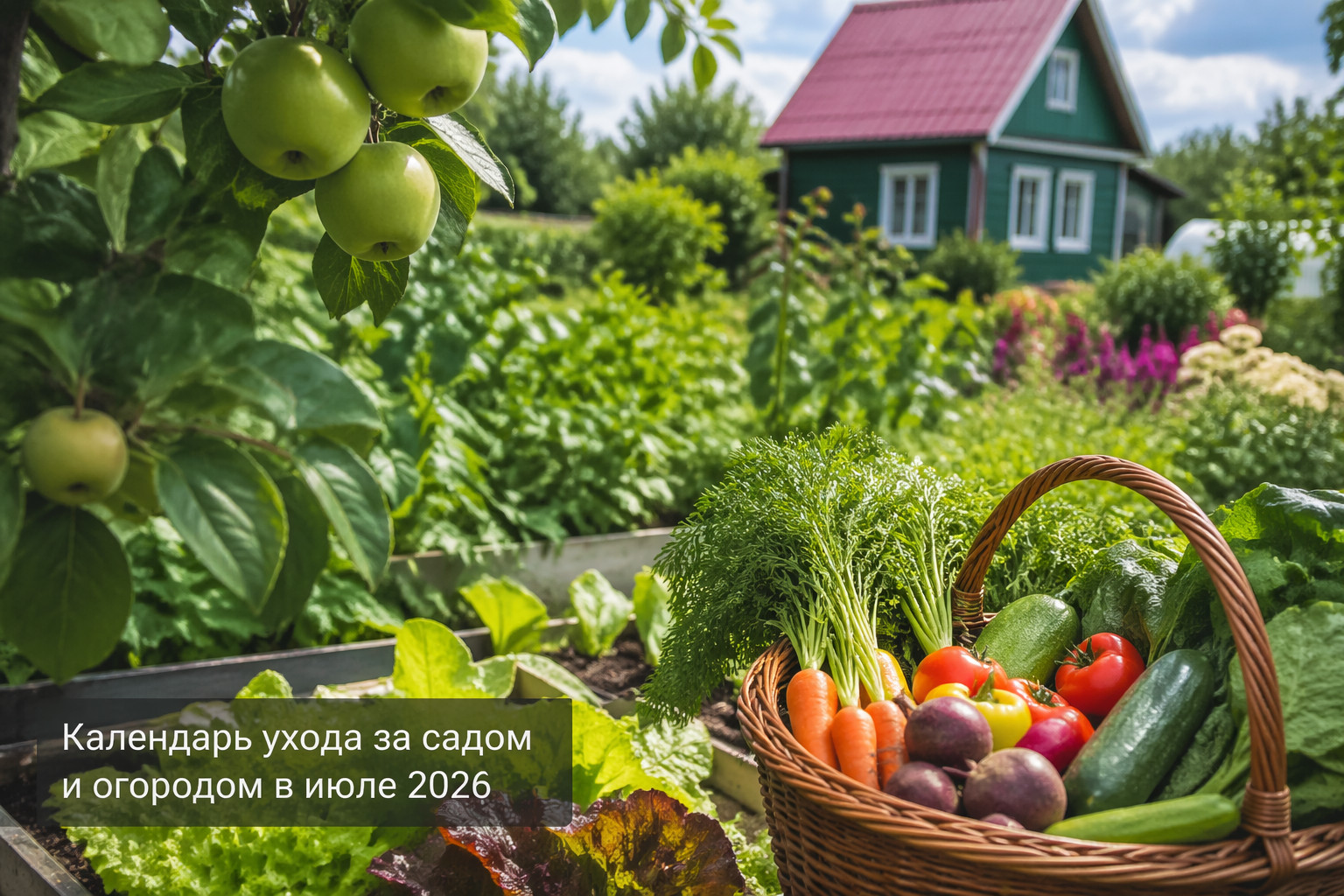 Календарь ухода за садом и огородом в июле 2026