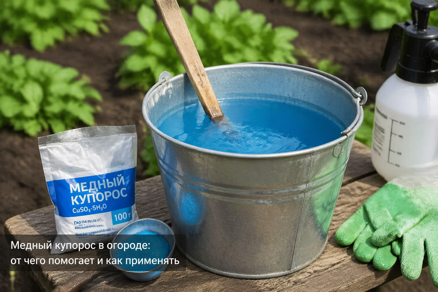Медный купорос в огороде: от чего помогает и как применять