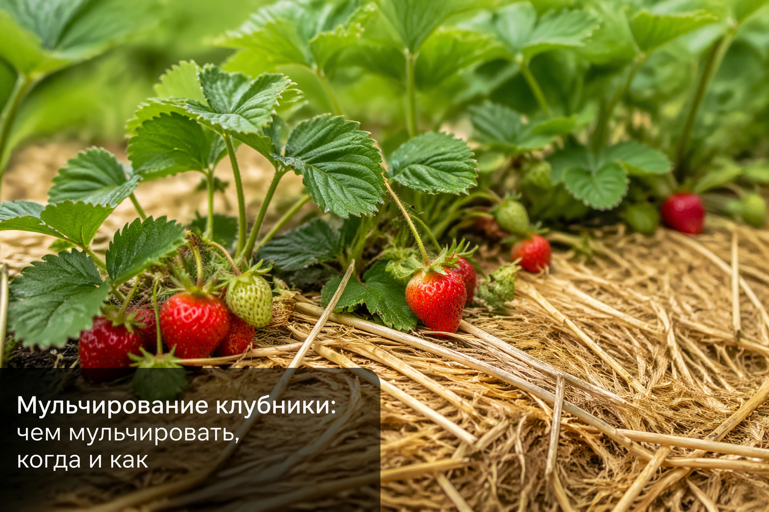 Мульчирование клубники: чем мульчировать, когда и как