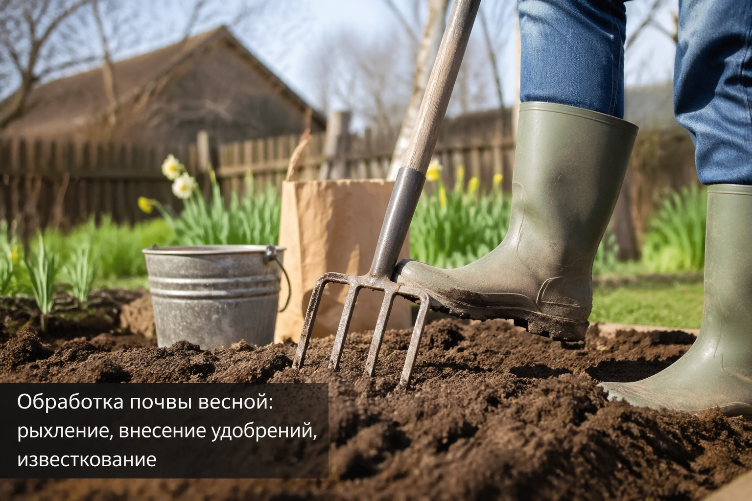 Обработка почвы весной: рыхление, внесение удобрений, известкование