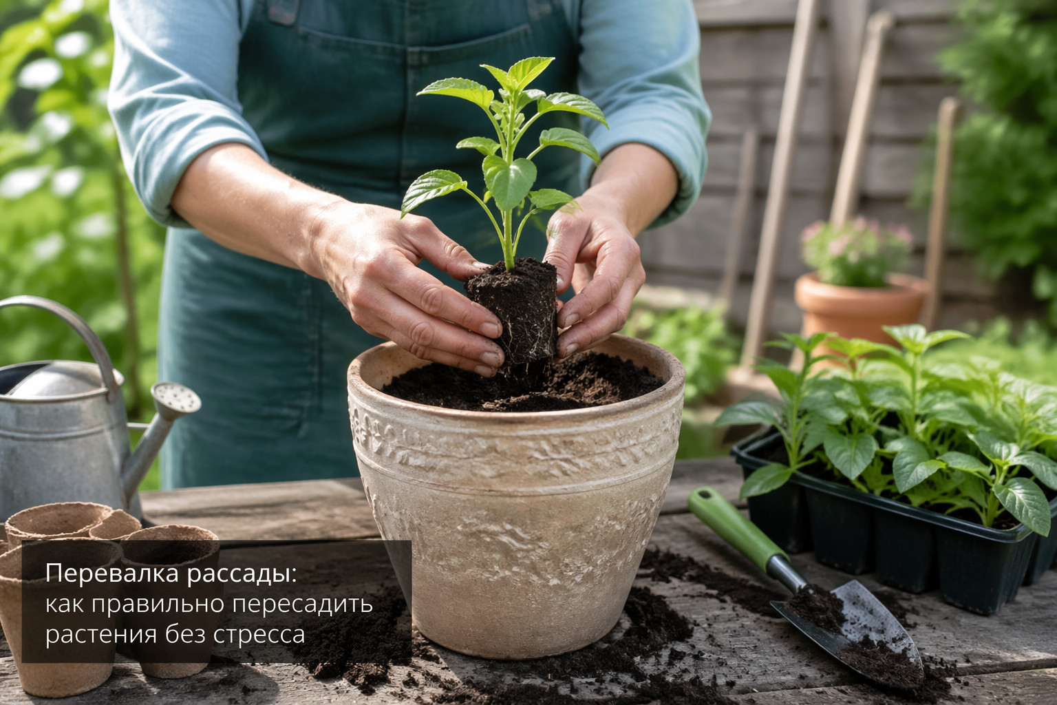 Перевалка рассады: как правильно пересадить растения без стресса