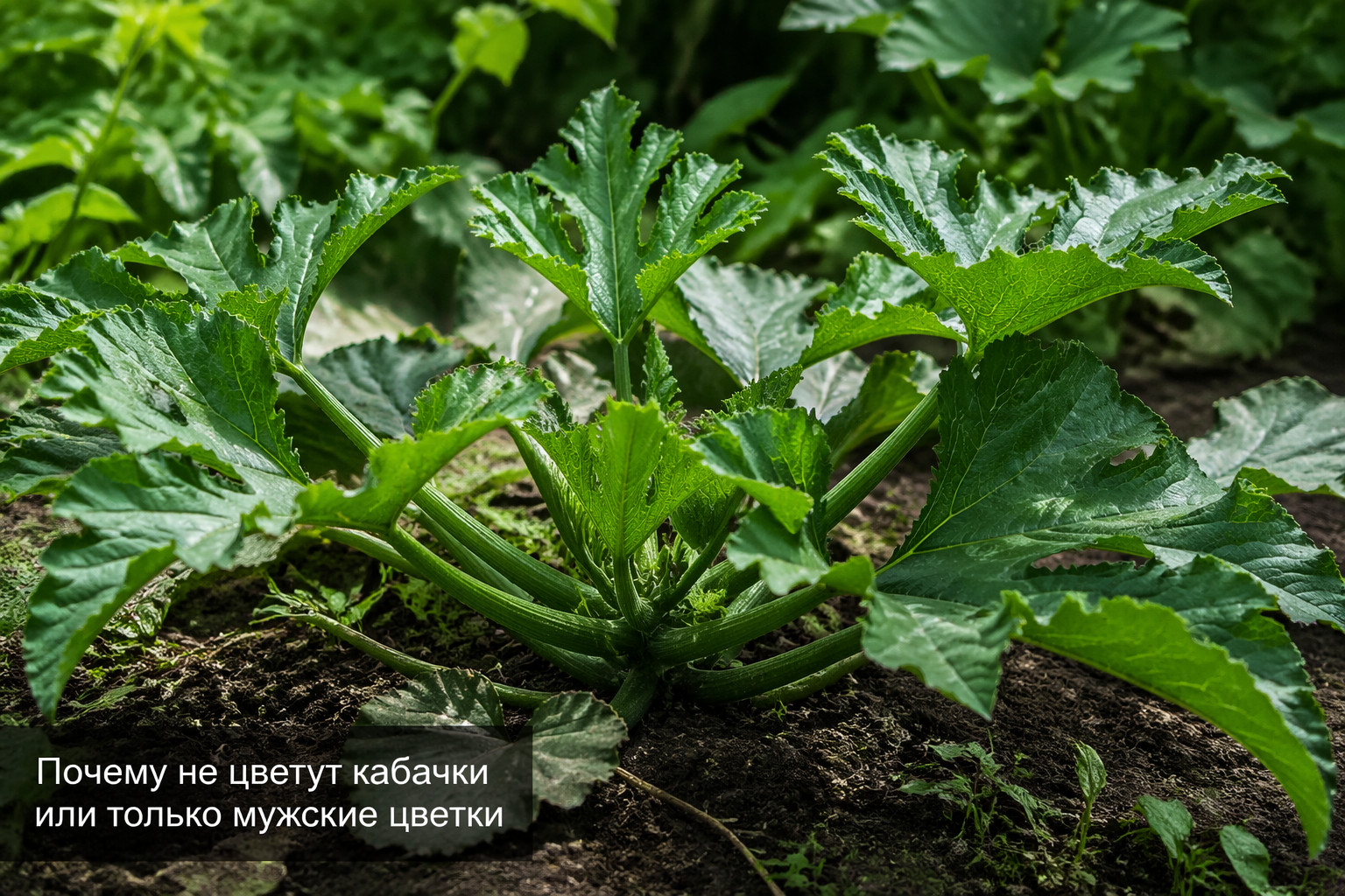 Почему не цветут кабачки или только мужские цветки
