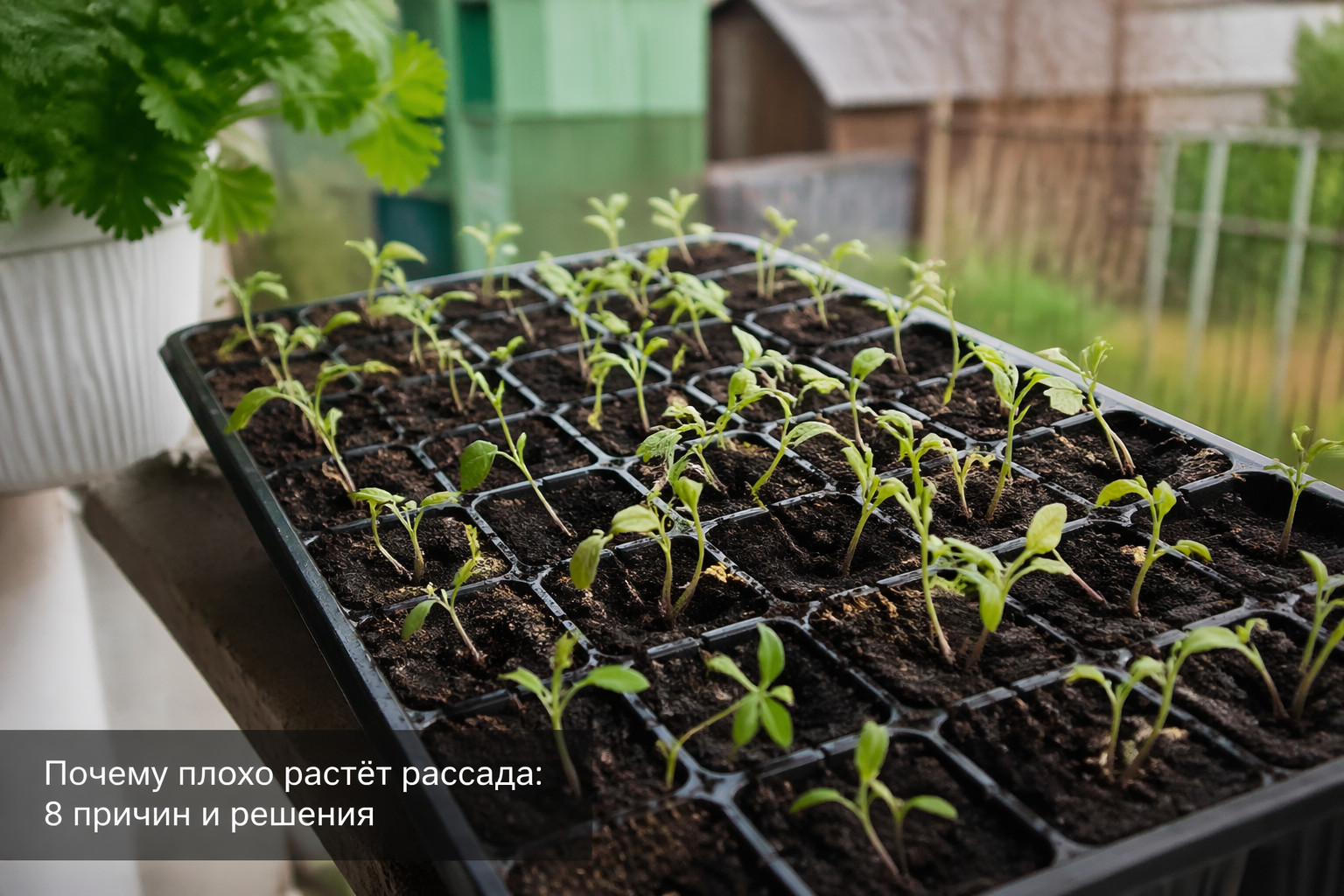 Почему плохо растёт рассада: 8 причин и решения