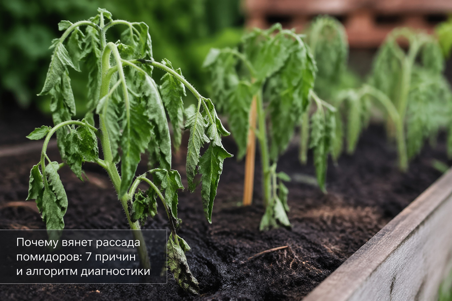 Почему вянет рассада помидоров: 7 причин и алгоритм диагностики