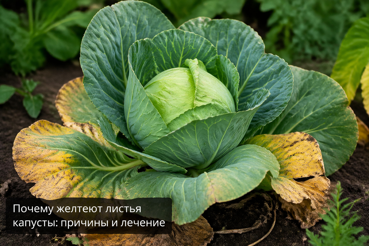 Почему желтеют листья капусты: причины и лечение