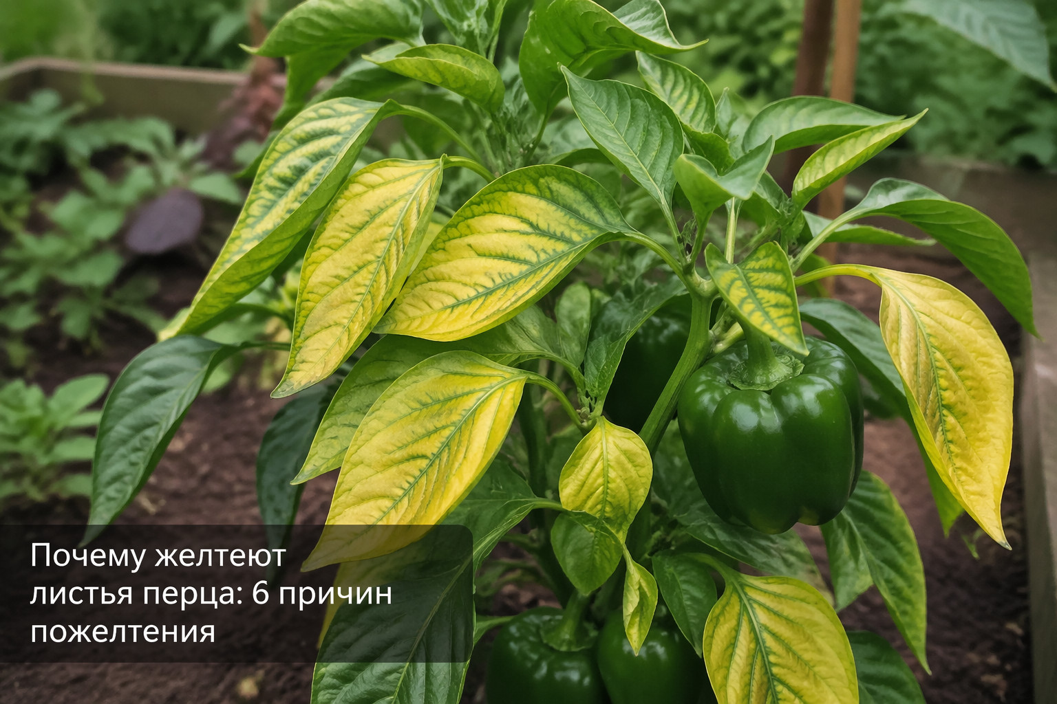 Почему желтеют листья перца: 6 причин пожелтения