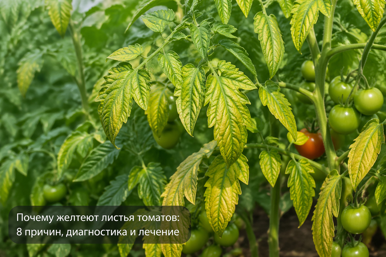 Почему желтеют листья томатов: 8 причин, диагностика и лечение