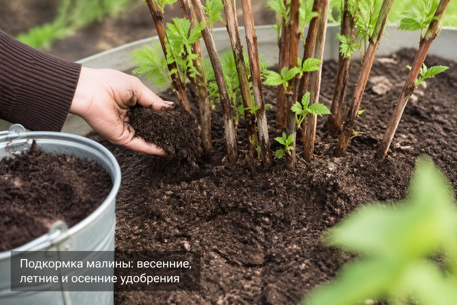 Подкормка малины: весенние, летние и осенние удобрения