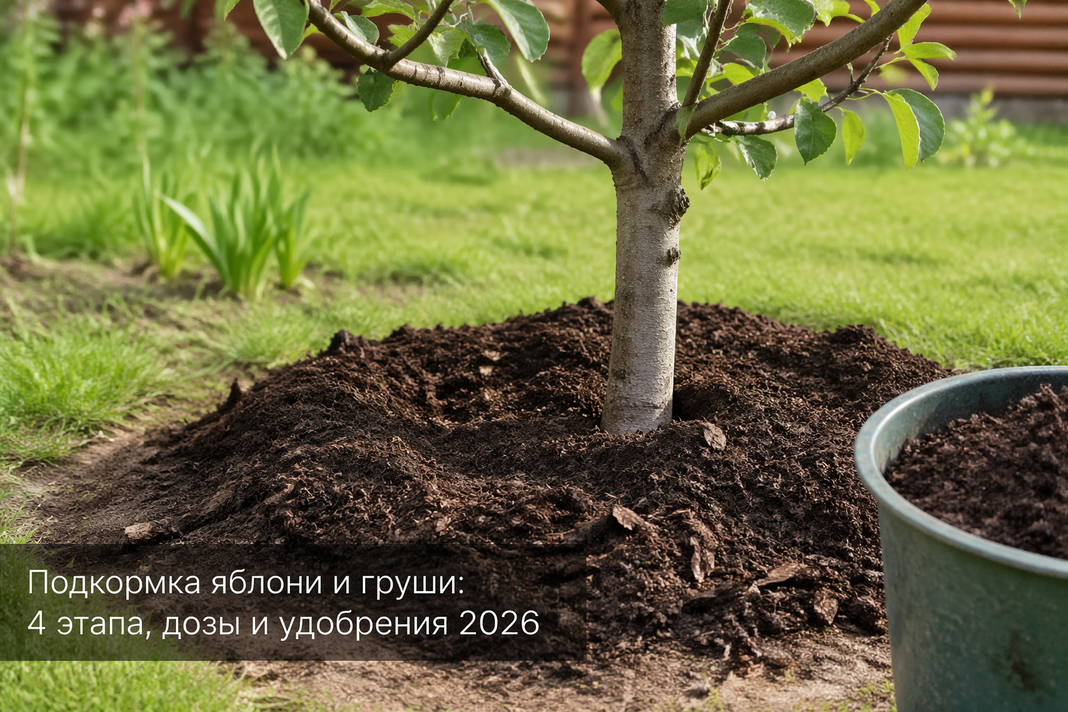 Подкормка яблони и груши: 4 этапа, дозы и удобрения 2026