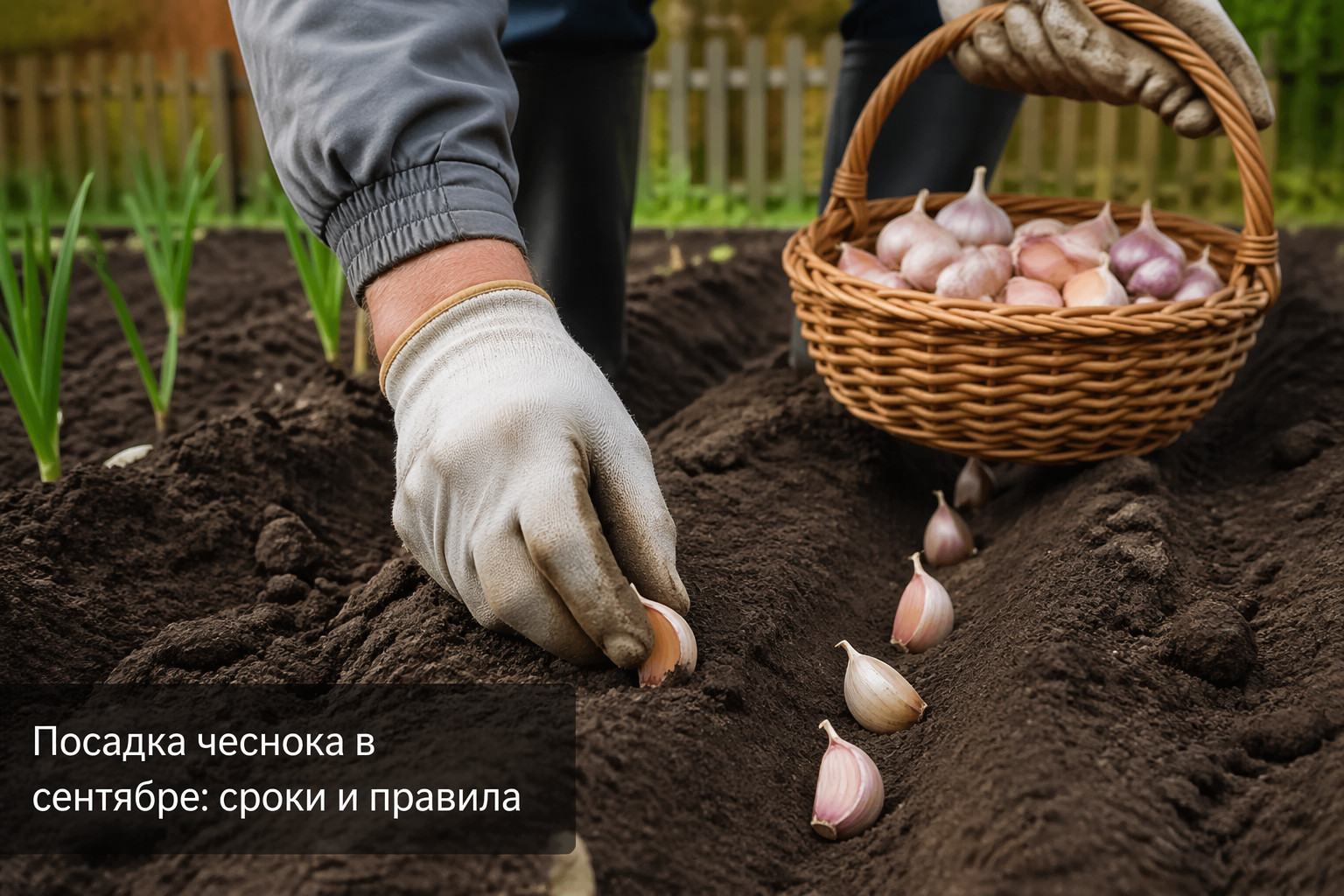Посадка чеснока в сентябре: сроки и правила