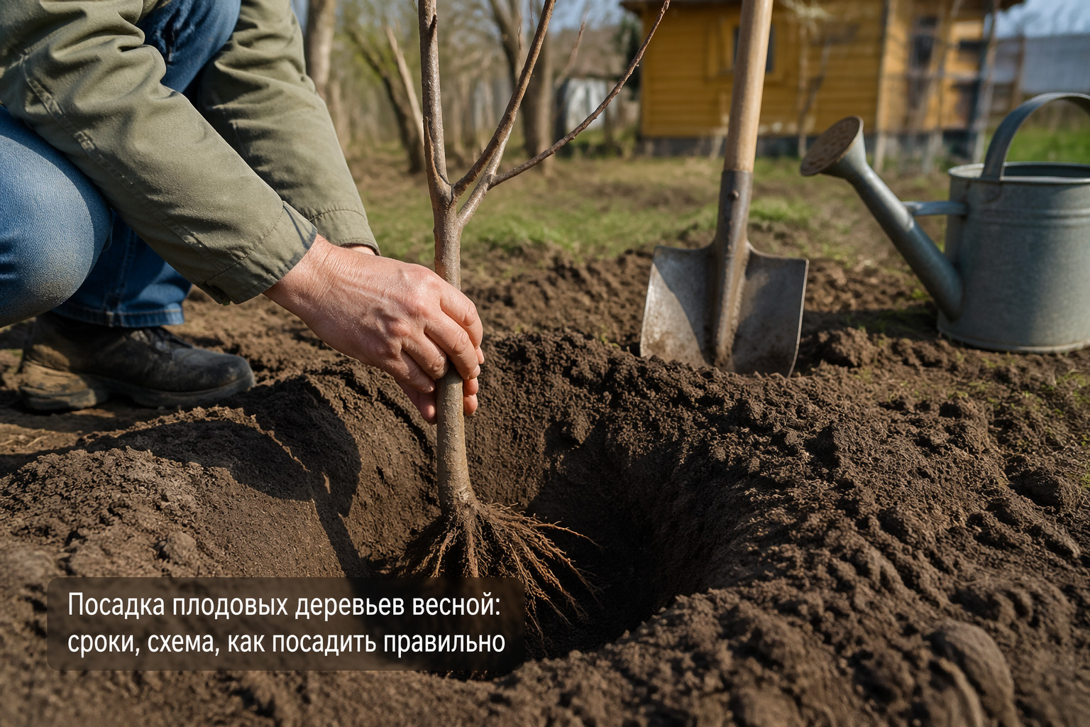 Посадка плодовых деревьев весной: сроки, схема, как посадить правильно