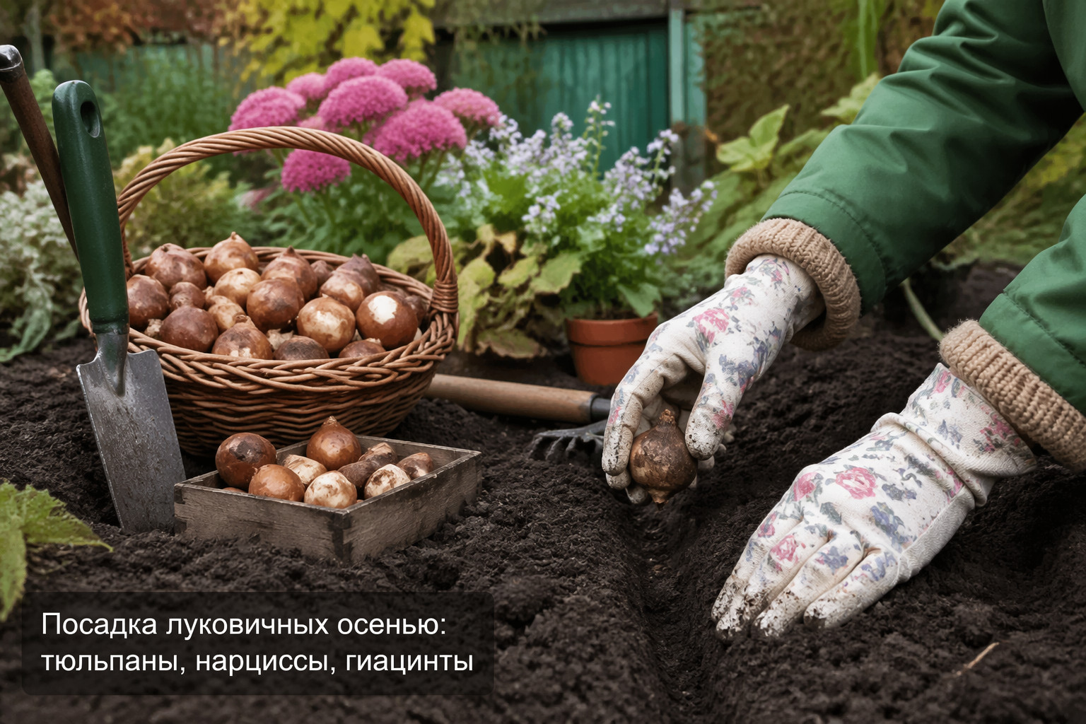 Посадка луковичных осенью: тюльпаны, нарциссы, гиацинты