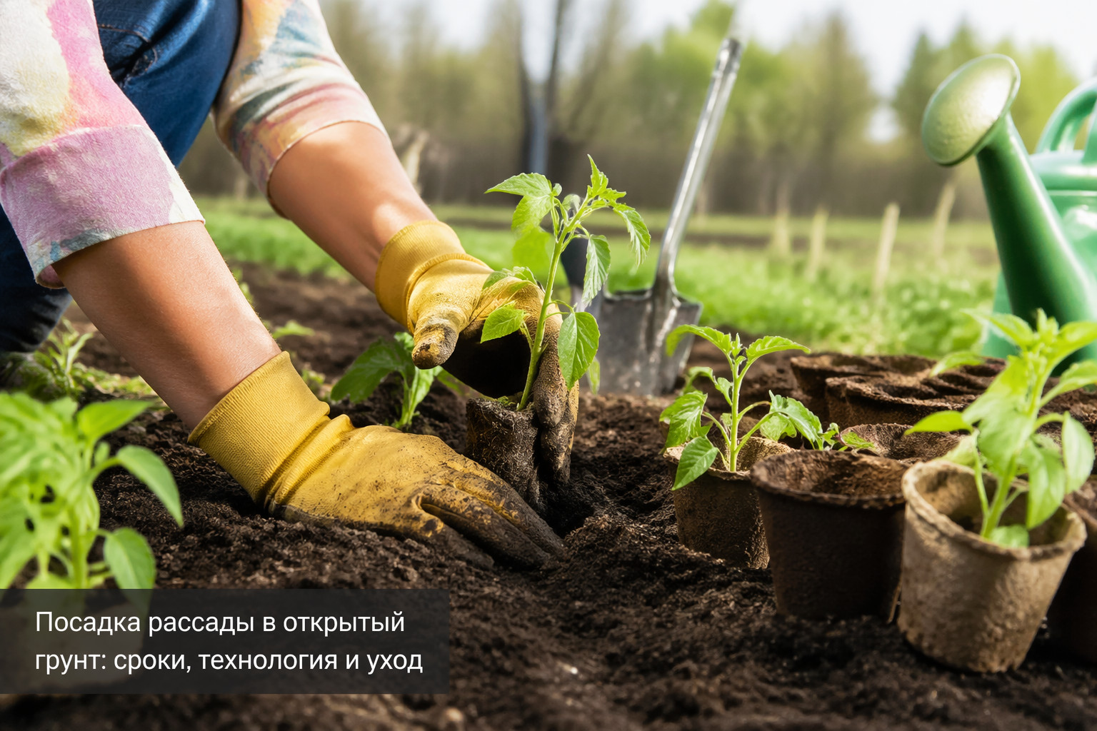 Посадка рассады в открытый грунт: сроки, технология и уход