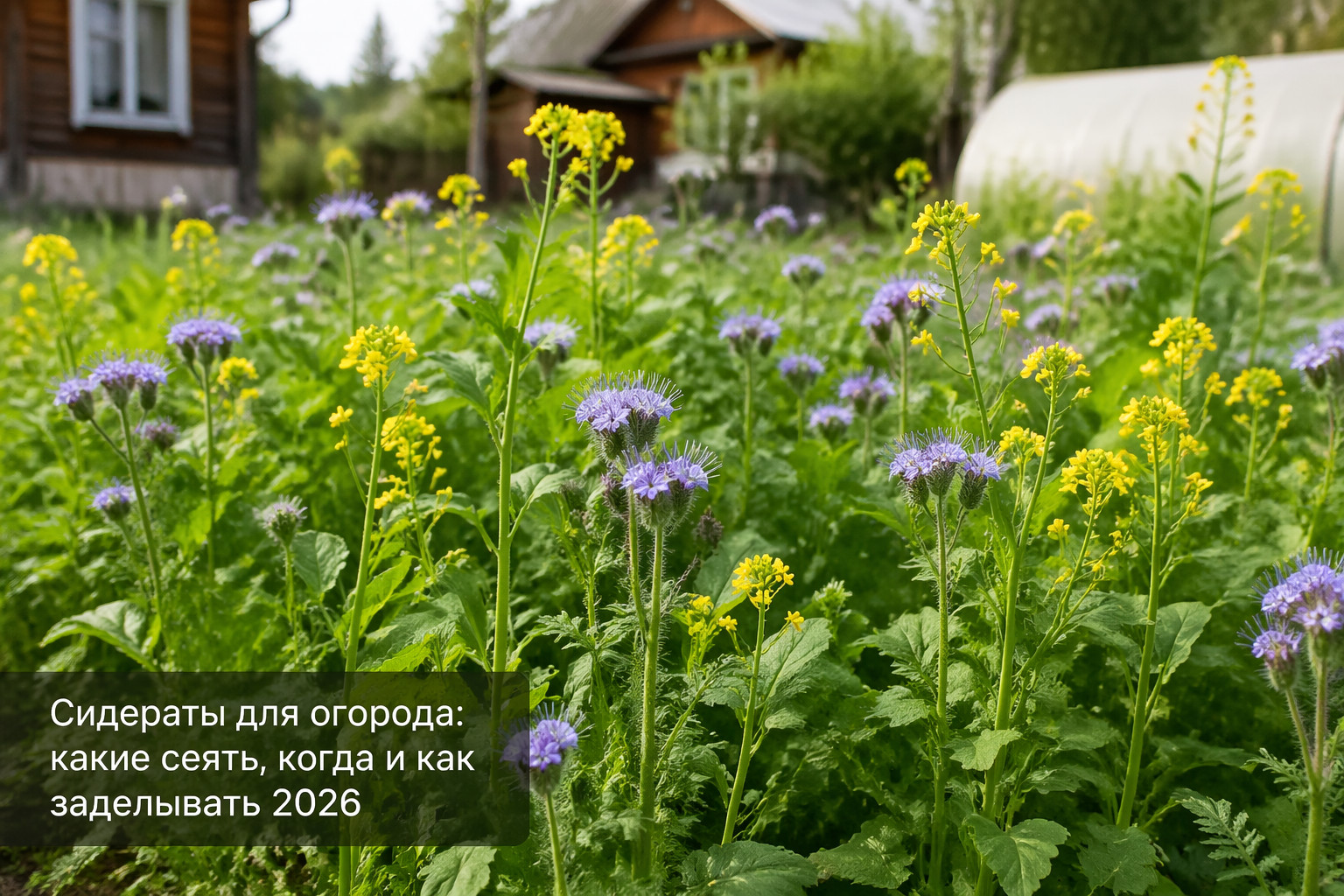 Сидераты для огорода: какие сеять, когда и как заделывать 2026