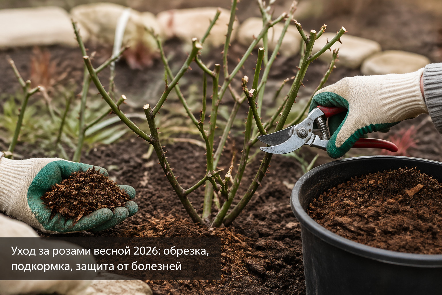 Уход за розами весной 2026: обрезка, подкормка, защита от болезней