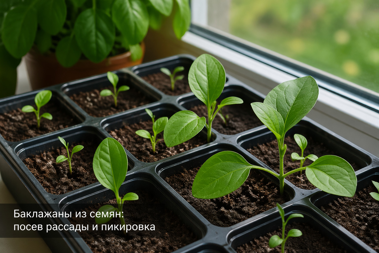 Баклажаны из семян: посев рассады и пикировка