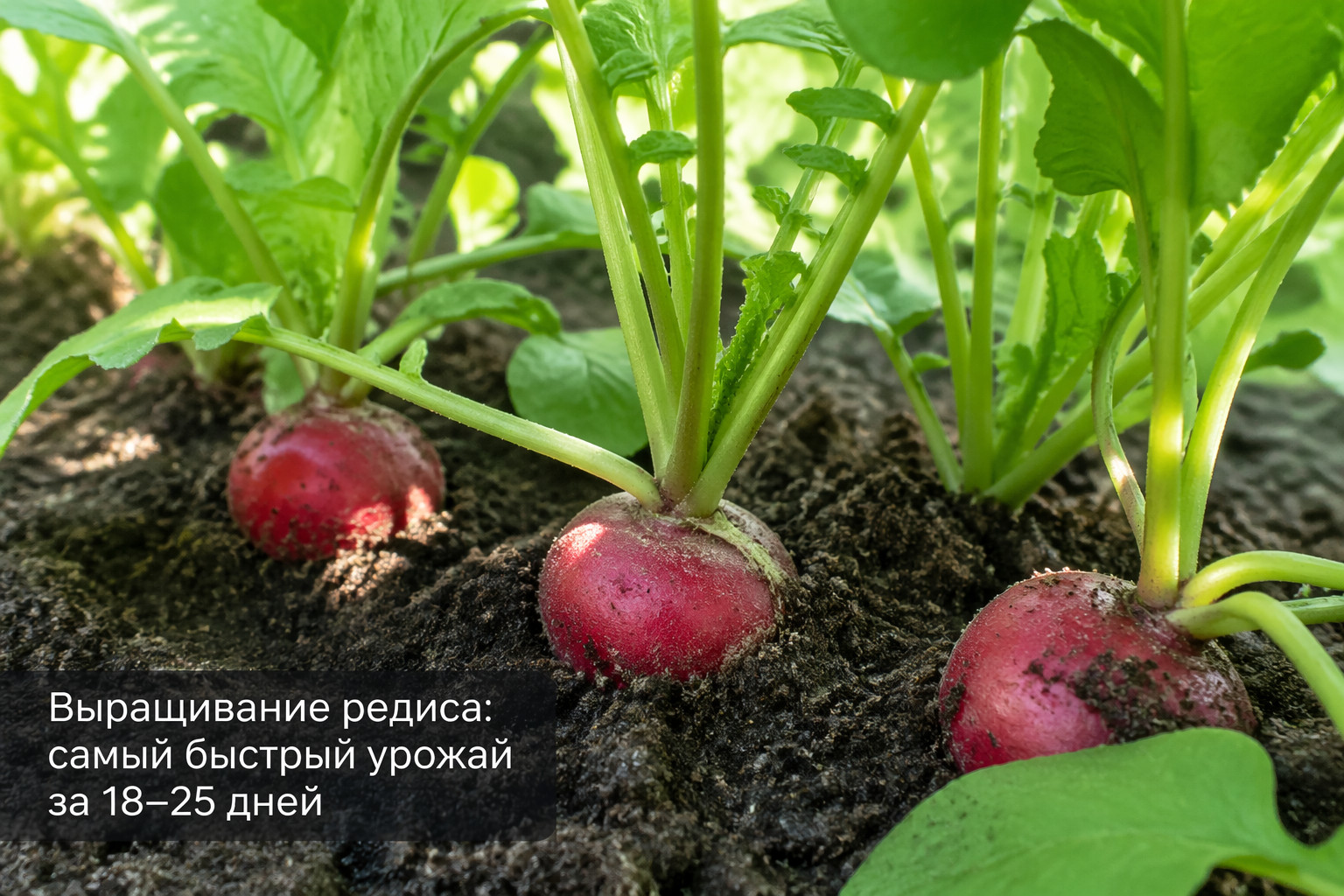 Выращивание редиса: самый быстрый урожай за 18–25 дней