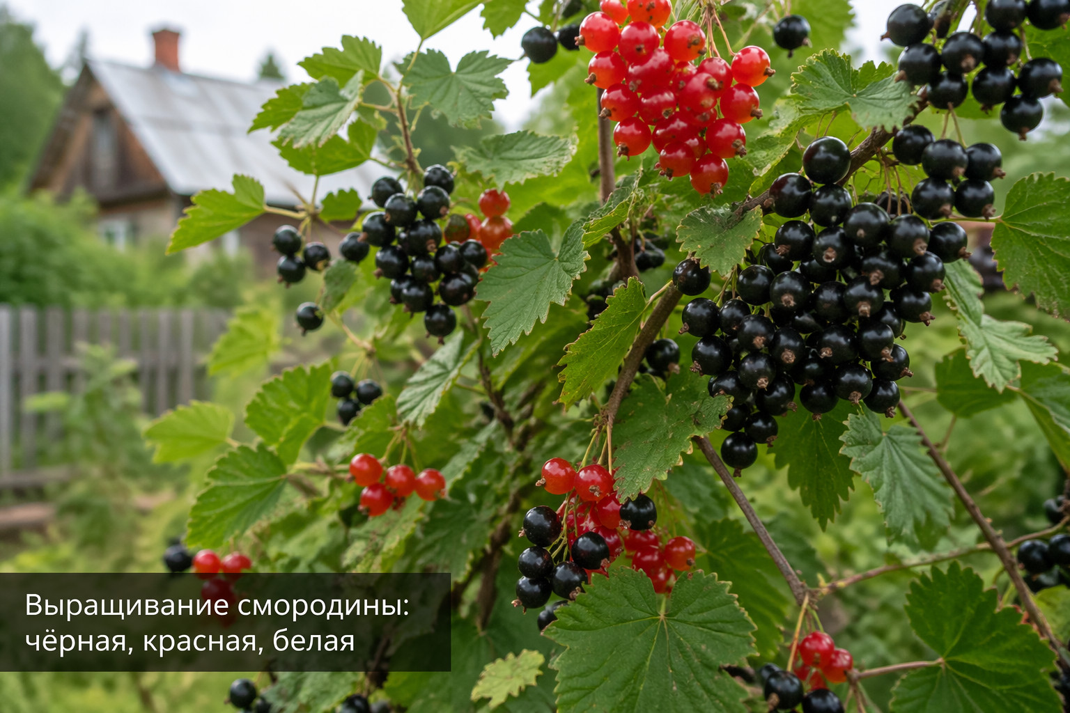 Выращивание смородины: чёрная, красная, белая