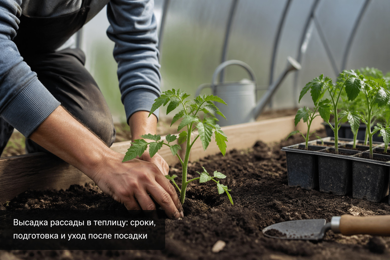 Высадка рассады в теплицу: сроки, подготовка и уход после посадки
