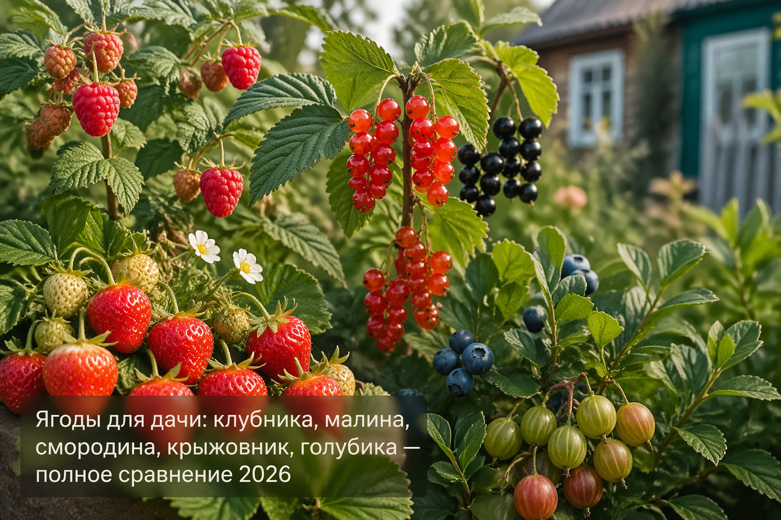 Ягоды для дачи: клубника, малина, смородина, крыжовник, голубика — полное сравнение 2026